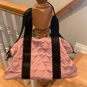 Quilted pink gym bag